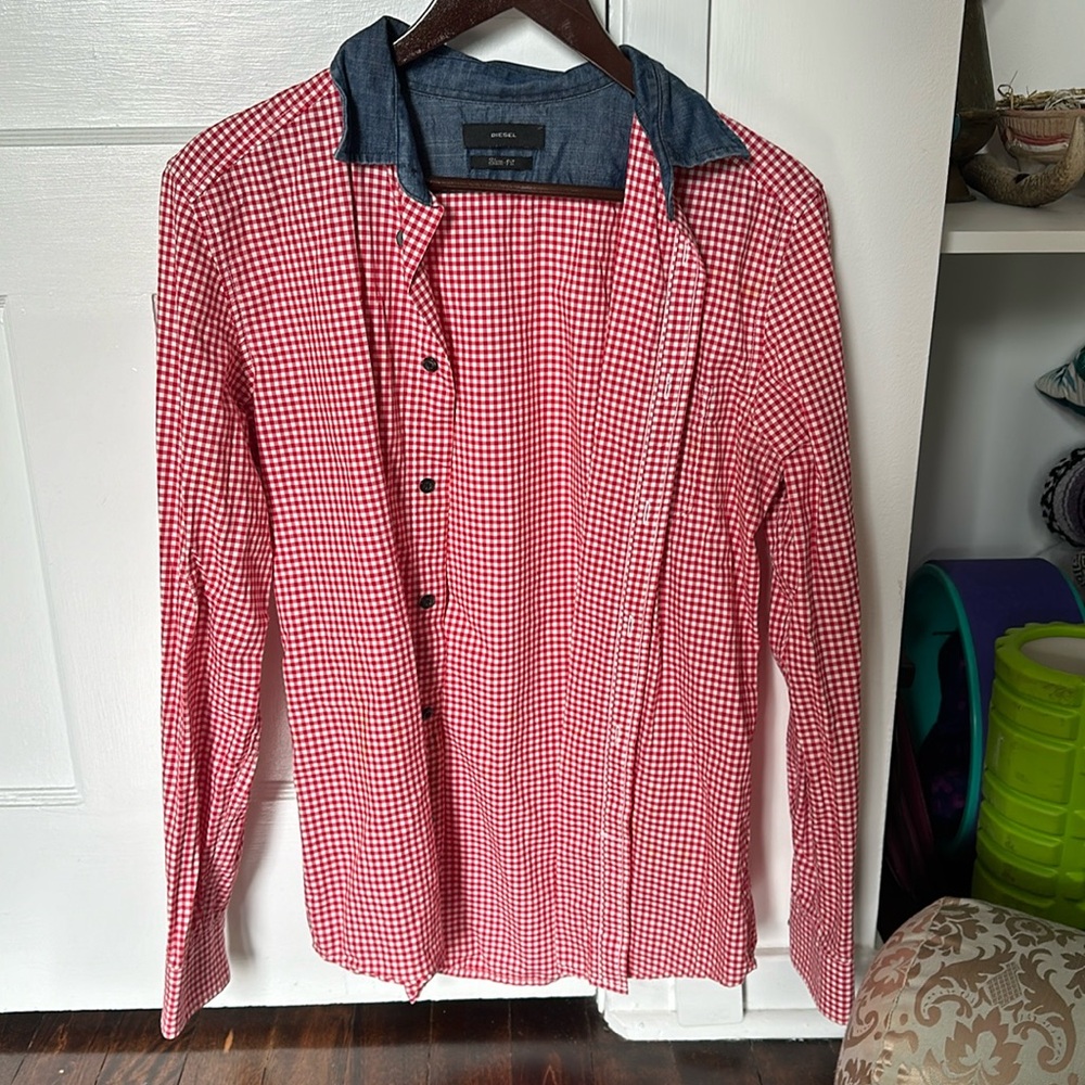 Diesel Checkered Button down Slim-fit shirt vintage